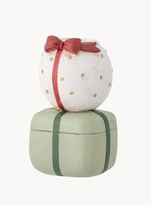 Geschenk-Kerzenhalter in bunt aus Polyresin