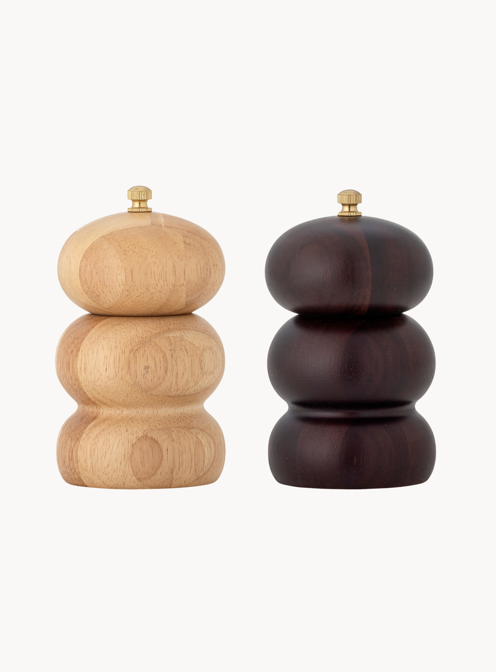 Salz- und Pfeffermühlen aus Gummibaumholz (2er-Set)