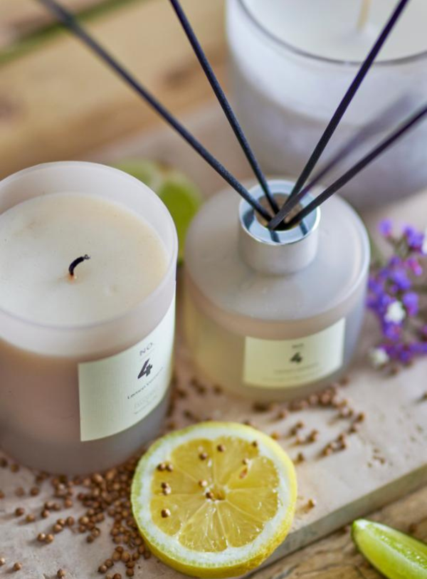 Lemon Duftkerze in Natur aus natürlichem Wachs
