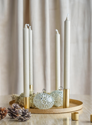 Magnetische Adventskerzenhalter in gold aus Metall