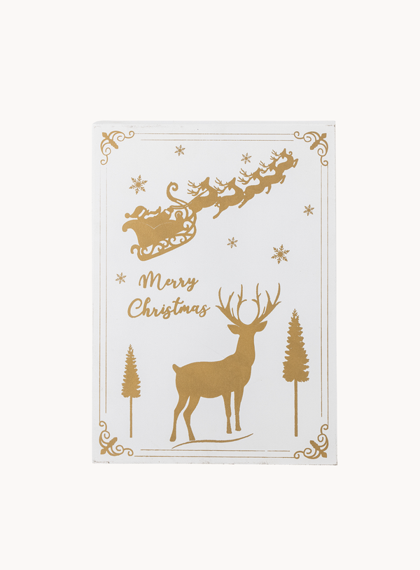 Adventskalender mit Licht in weiß