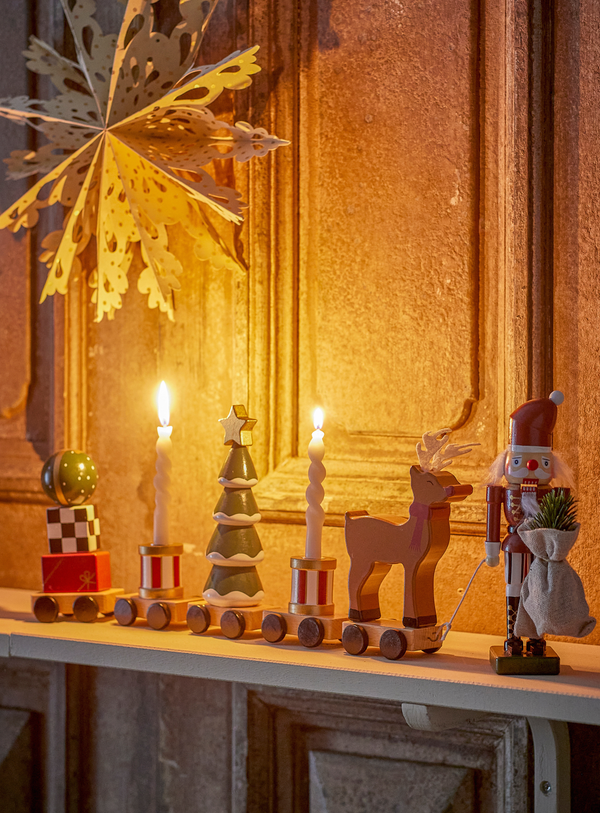 Weihnachtszug-Deko in bunt