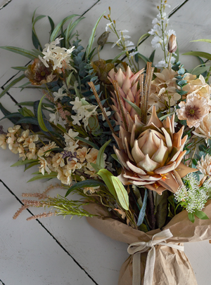 Künstlicher Hortensienstiel in Cremeweiß