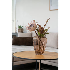 Vase aus Glas in Braun