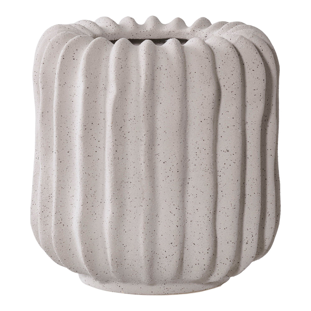 Flowerpot aus Keramik in Grau