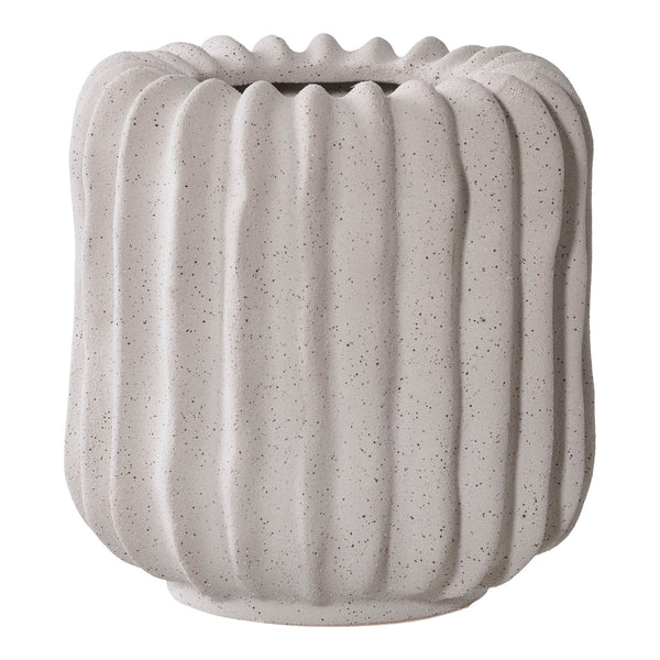 Flowerpot aus Keramik in Grau