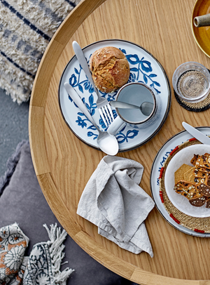 Runder Couchtisch aus Eichenfurnier in Natur