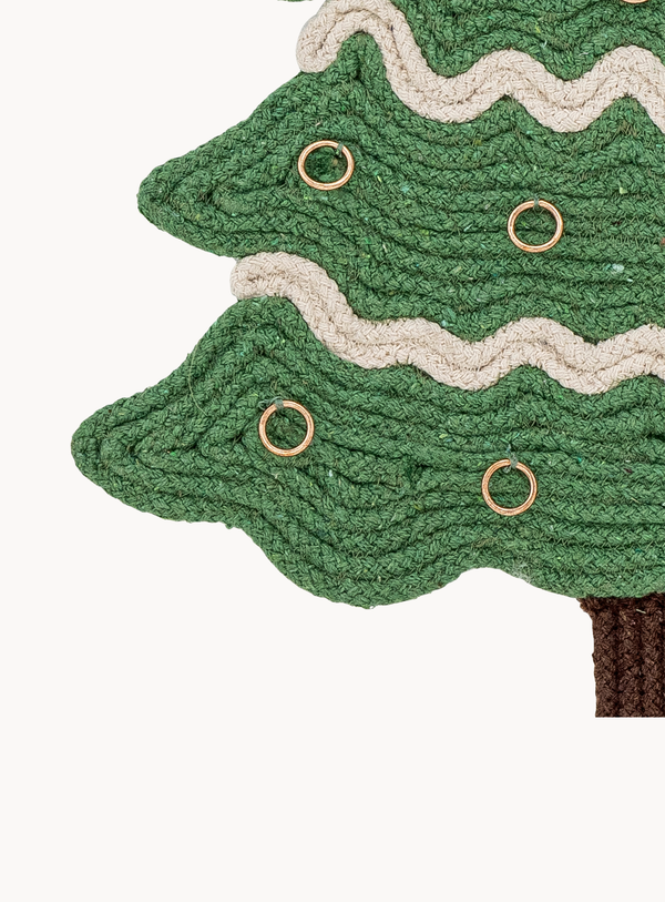 Weihnachtsbaum-Adventskalender in grün aus Baumwolle