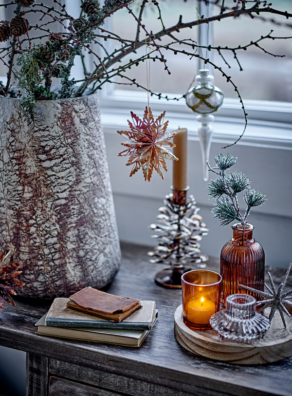 Star Ornament in natur aus Papier im 9er Set