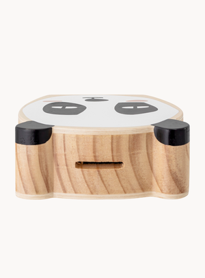 Panda-Spardose aus Buchenholz