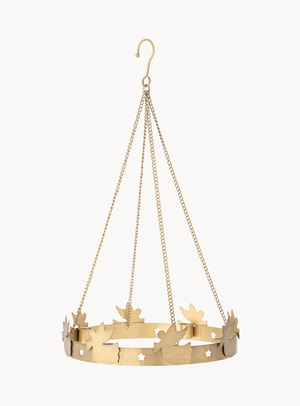 Adventskerzenständer in Gold aus Metall