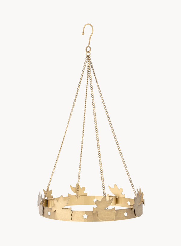 Adventskerzenständer in Gold aus Metall
