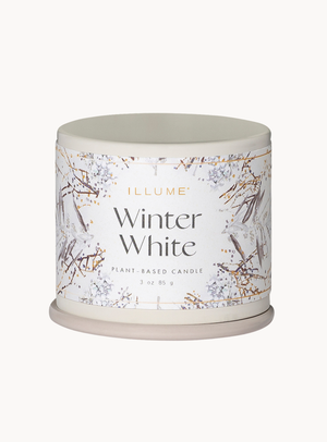 Winter White Duftkerze in Weiß aus Zinn