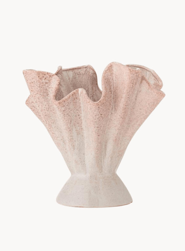 Vase in Rosa aus Steingut