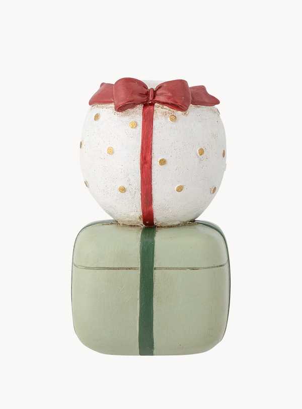 Geschenk-Kerzenhalter in bunt aus Polyresin