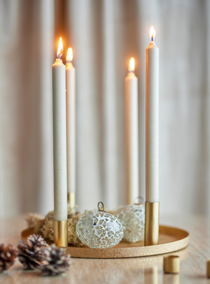 Magnetische Adventskerzenhalter in gold aus Metall