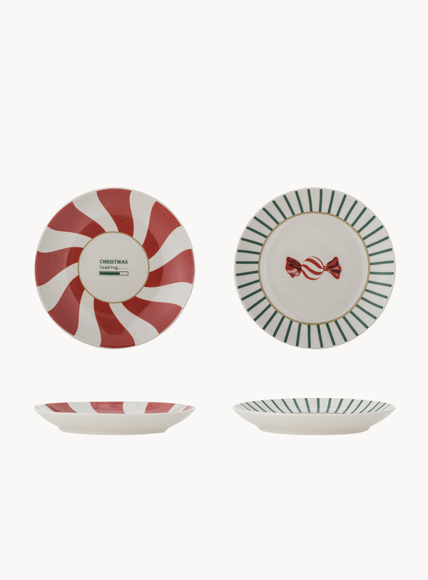 Teller im 2er-Set in Natur aus Steingut