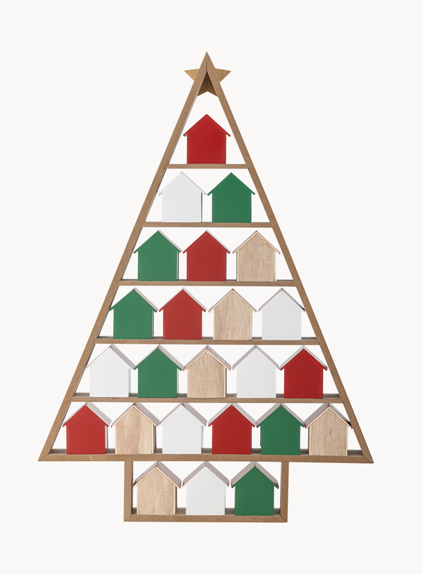 Weihnachtsbaum-Adventskalender in bunt