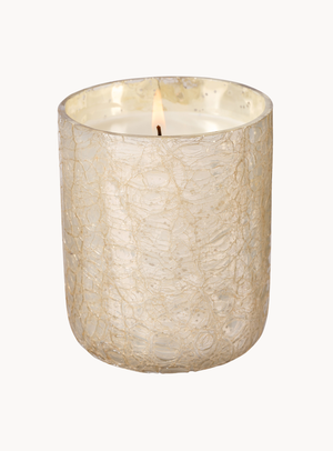 Winter White Duftkerze in Weiß im Crackle-Glas