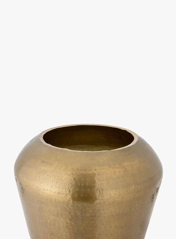 Runder Couchtisch aus Metall in Messingoptik