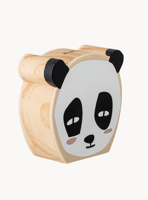 Panda-Spardose aus Buchenholz