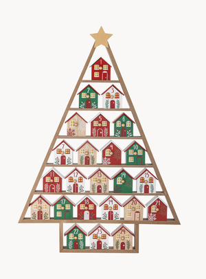 Weihnachtsbaum-Adventskalender in bunt