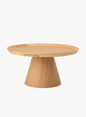 Runder Couchtisch aus Eichenfurnier in Natur