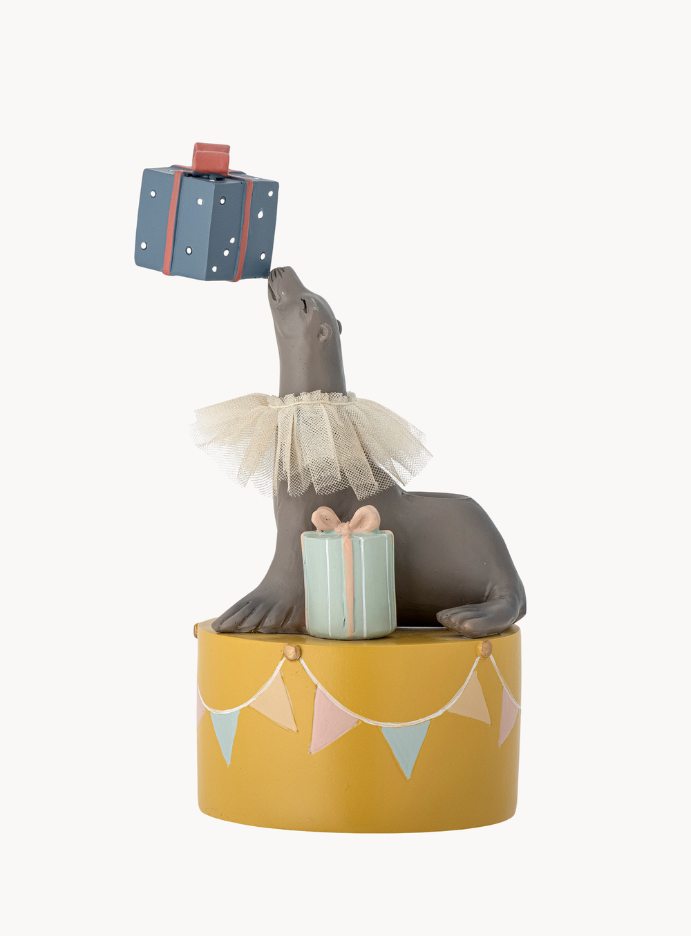 Bunter Seelöwen-Kerzenhalter für Kindergeburtstage