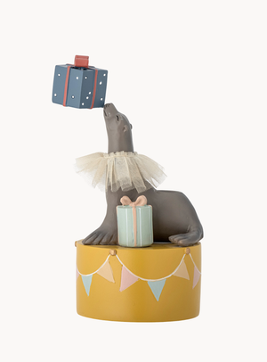 Bunter Seelöwen-Kerzenhalter für Kindergeburtstage