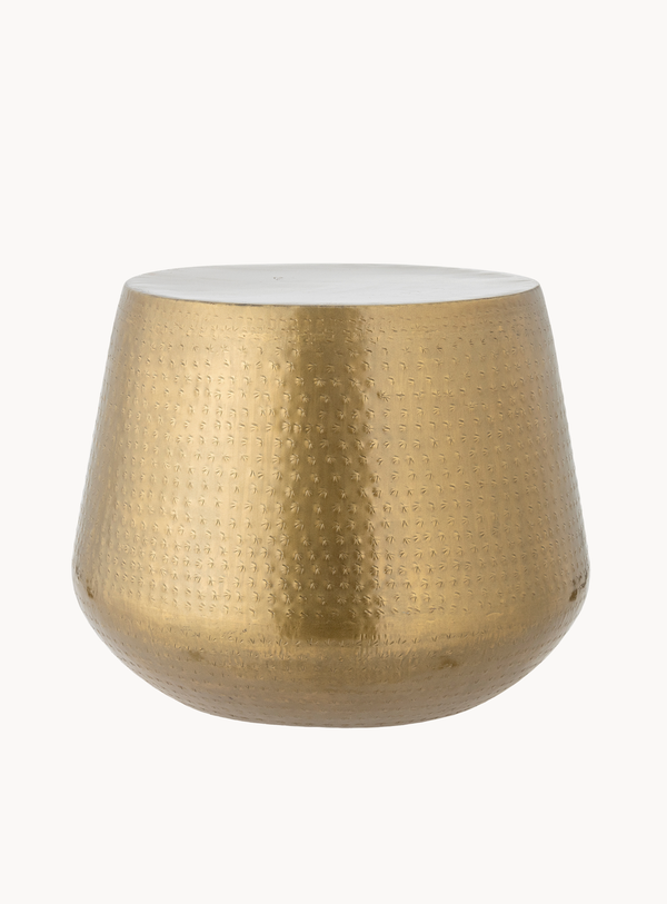 Runder Couchtisch aus Metall in Messingoptik