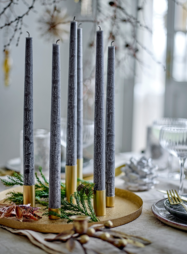 Magnetische Adventskerzenhalter in gold aus Metall