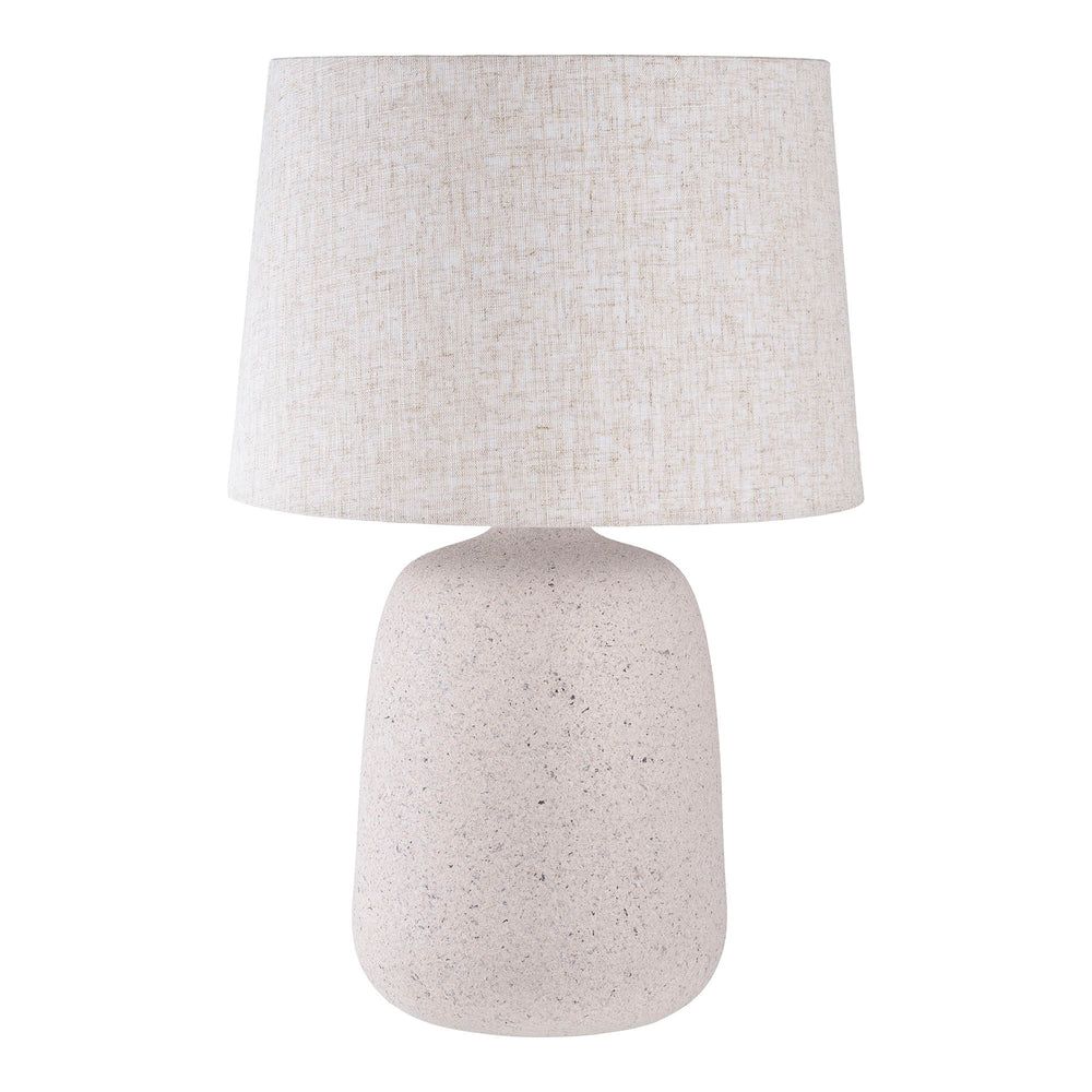 Croft Tischlampe aus Keramik in Steinbeige