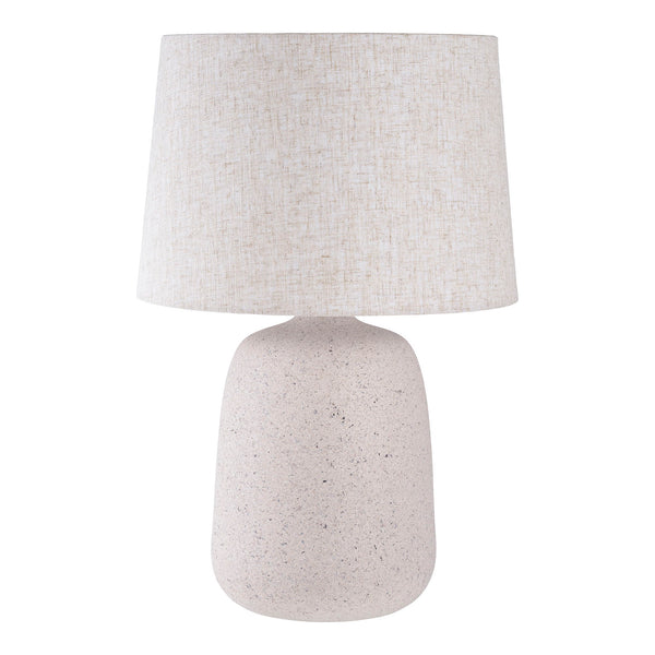 Croft Tischlampe aus Keramik in Steinbeige