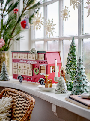 Adventskalender mit Licht in Rot