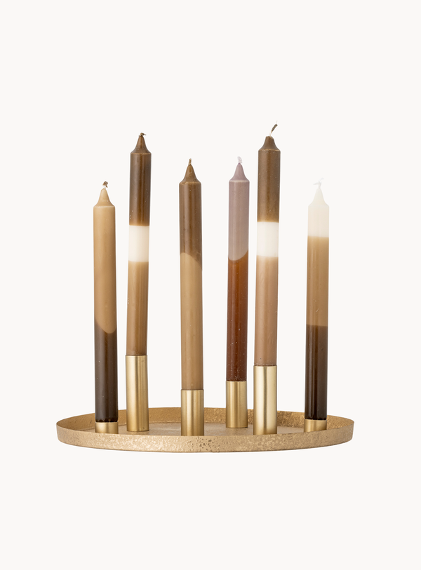 Magnetische Adventskerzenhalter in gold aus Metall