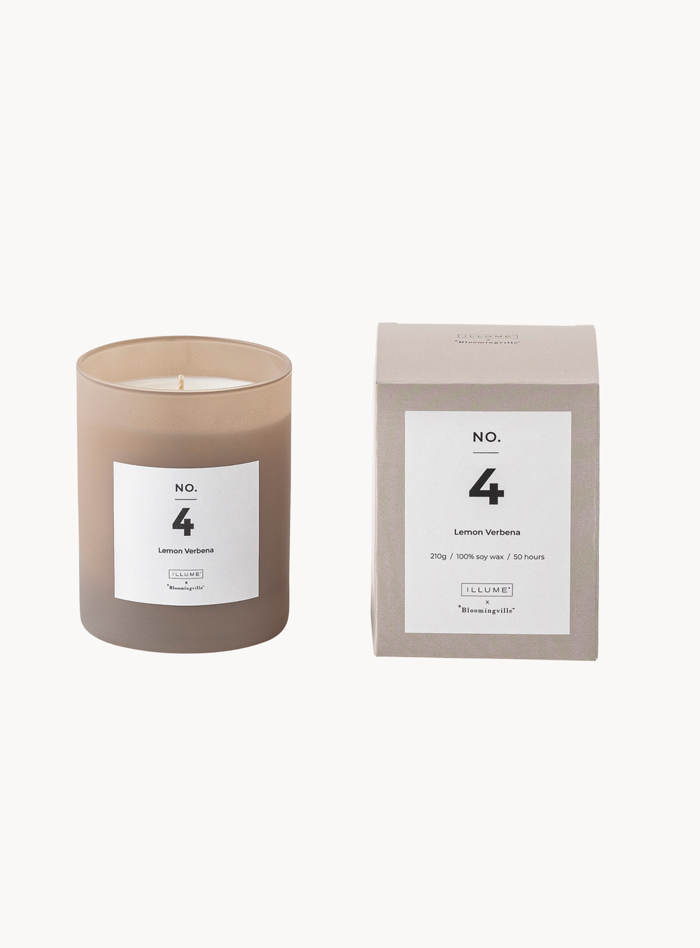 No. 4 – Lemon Verbena Duftkerze in Natur aus natürlichem Wachs