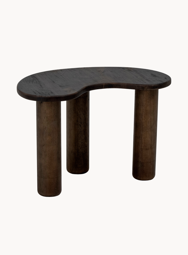 Couchtisch aus Gummibaumholz in Dunkelbraun