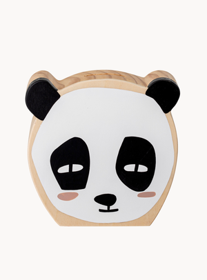Panda-Spardose aus Buchenholz