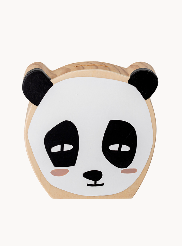 Panda-Spardose aus Buchenholz