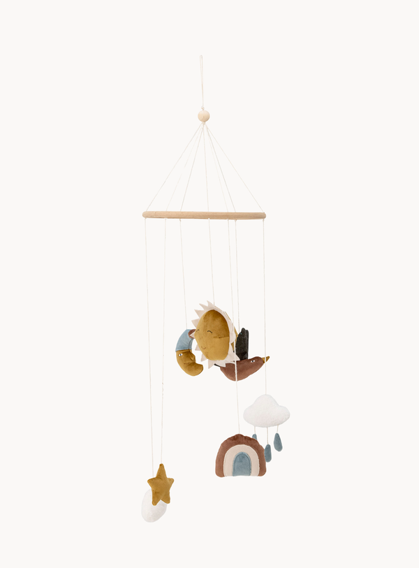 Mobile mit Sonne & Mond aus weichen Materialien