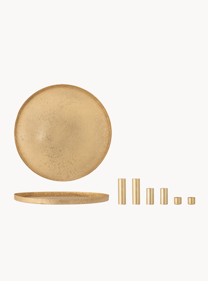 Magnetische Adventskerzenhalter in gold aus Metall