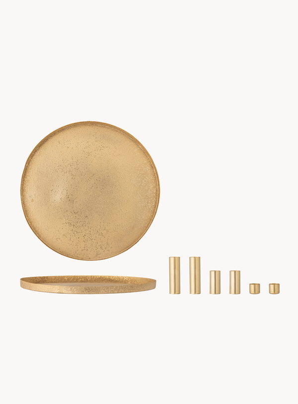 Magnetische Adventskerzenhalter in gold aus Metall