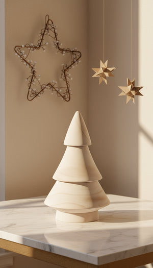 Tannenbaum aus Holz hellbraun