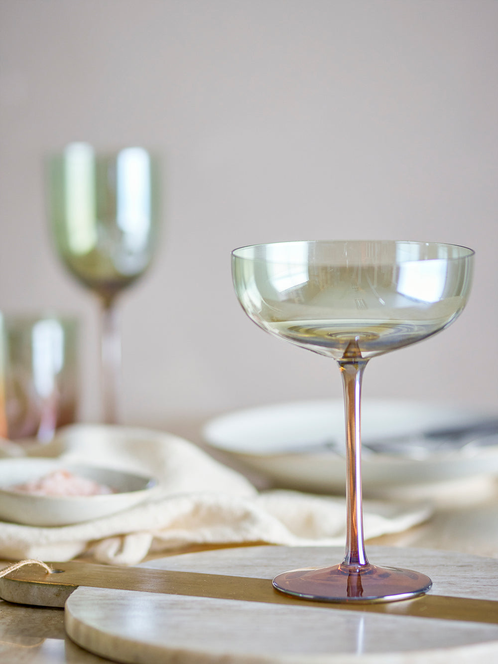 Aston Cocktailglas in Bronze aus Glas, 4er-Set