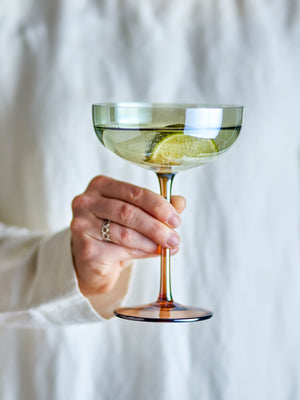 Aston Cocktailglas in Bronze aus Glas, 4er-Set