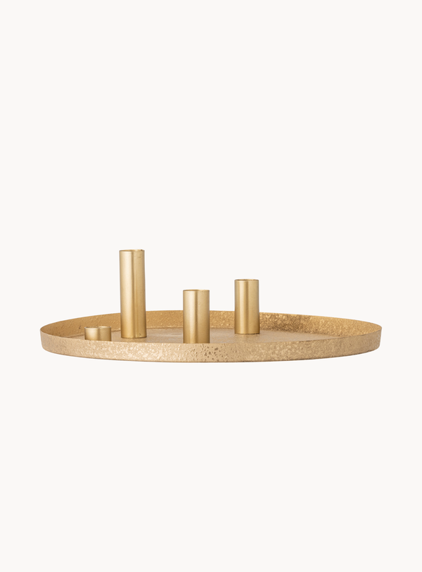 Magnetische Adventskerzenhalter in gold aus Metall