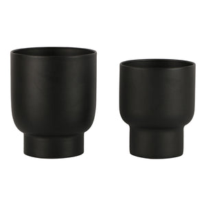 Fulda Blumentopf Set aus Metall Schwarz