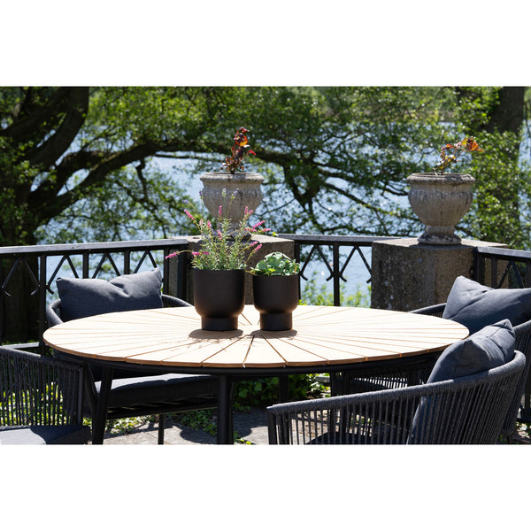 Fulda Blumentopf Set aus Metall Schwarz