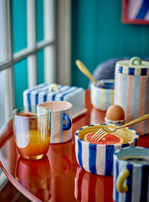 Bronzefarbene Trinkgläser mit Perlmuttkante (4er-Set)