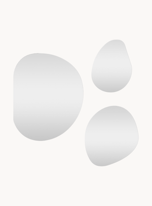 Palermo Spiegel Set ohne Rahmen Organische Formen 3-teilig